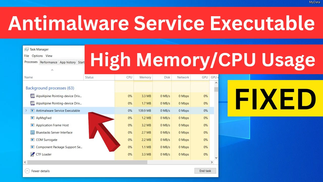5 Effective Solutions To Fix Antimalware Service Executable High CPU Usage